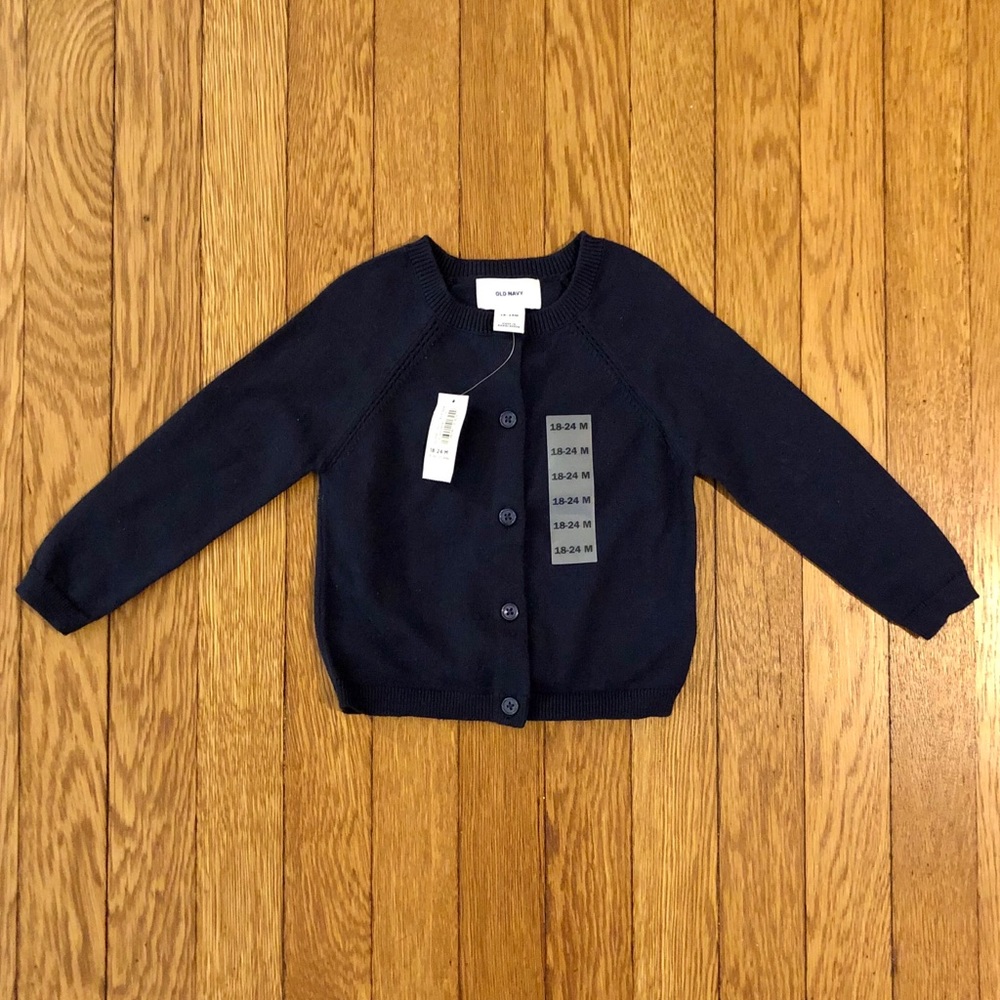 NWT Toddler Navy Blue Old Navy Cardigan Sweater